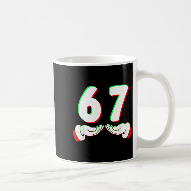 Caneca De Café 67 Meme Funny Six Seven Christmas Shirt Men Women  (Direita)