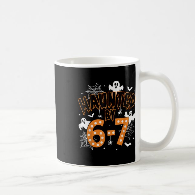 Caneca De Café 67 Meme Halloween Haunted– Funny Ghost And Pumpkin (Direita)