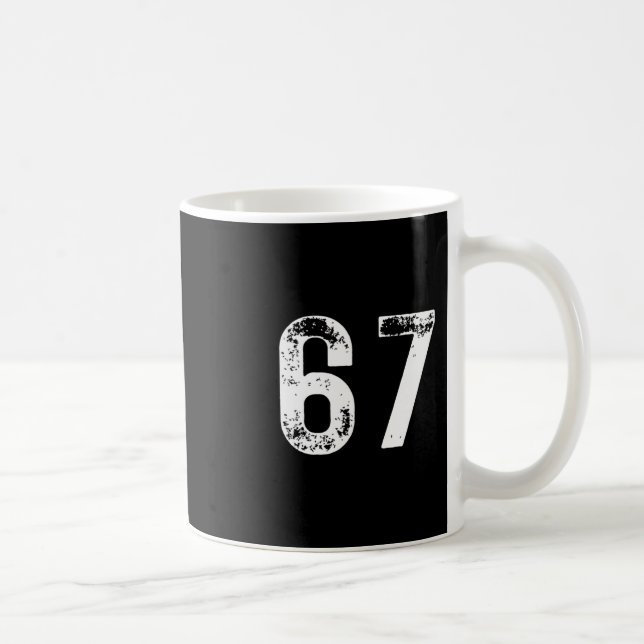 Caneca De Café 67 - Meme Pullover Hoodie Engraçado (Direita)