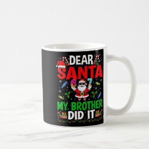 Caneca De Café 67 Meme Querido Papai Noel Meu Irmão Fez Isso Nata