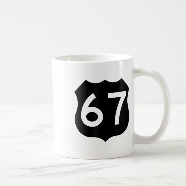 Caneca De Café 67 Meme Seis Sete 6-7 Piada Engraçada da Internet  (Direita)