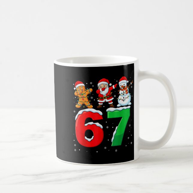 Caneca De Café 67 Meme Seis Sete Santa Dabbing 6 7 Natal Divertid (Direita)