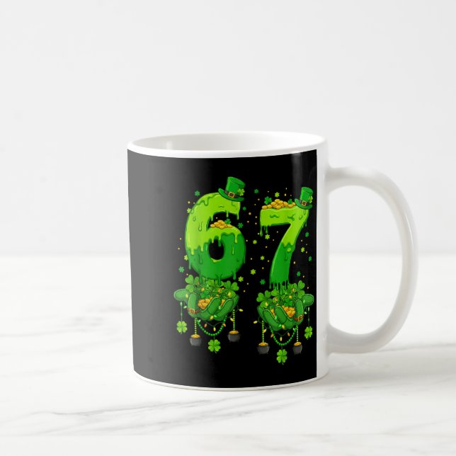 Caneca De Café 67 Meme Shamrocks Six Seven Shamrocks 6-7 St Patri (Direita)