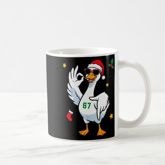 Caneca De Café 67 Meme Silly Goose 6 7 Natal Divertido Seis Sete  (Direita)