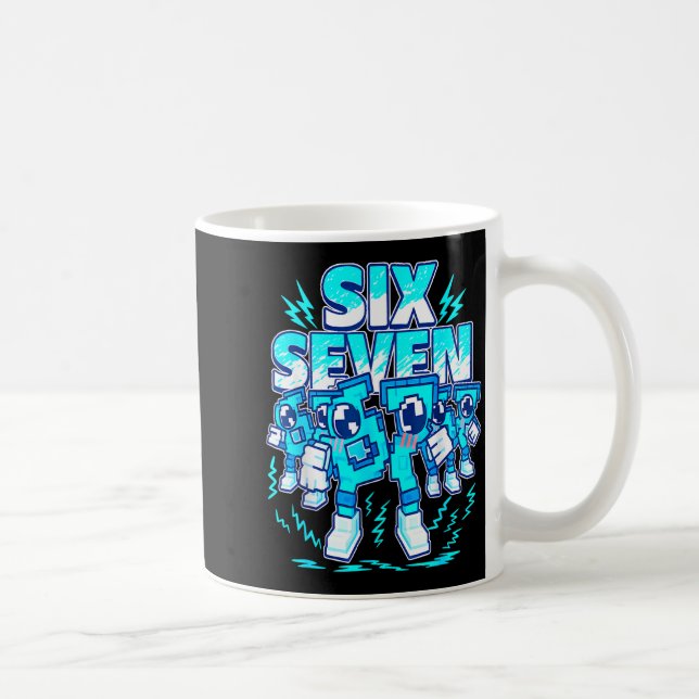Caneca De Café 67 Meme Six Seven 6 7 Italian Brainrot Birthday Ki (Direita)