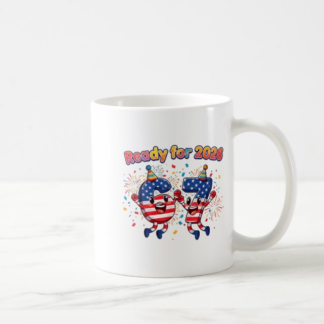 Caneca De Café 67 Meme Six Seven Funny New Year 2026 Party Men Wo (Direita)