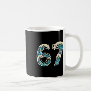 Caneca De Café 67 Meme Six Seven Geração Alfa Gíria Onda Surfe Ág