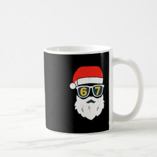 Caneca De Café 67 Meme Six Seven Rosto de Papai Noel Crianças Hom