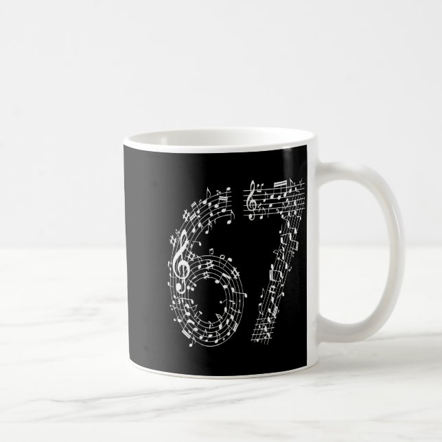 Caneca De Café 67 Music Meme Six Seven Music Teacher Musician  (Direita)