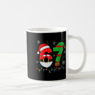 Caneca De Café 67 Natal 6 7 Meme Pijamas Feriado Geração Alpha Sl