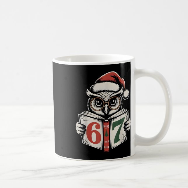 Caneca De Café 67 Número Coruja Natal Meme de Internet Férias  (Direita)