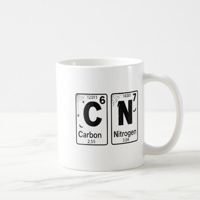 Caneca De Café 67 Periodic Table Halloween Costume Mad Scientist  (Direita)