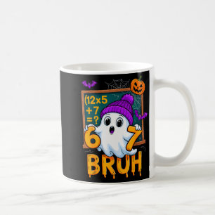 Caneca De Café 67 Professor Fantasma de Halloween Seis Sete Meme