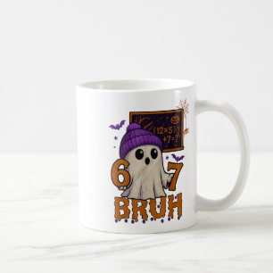Caneca De Café 67 Professor Fantasma de Halloween Seis Sete Meme 