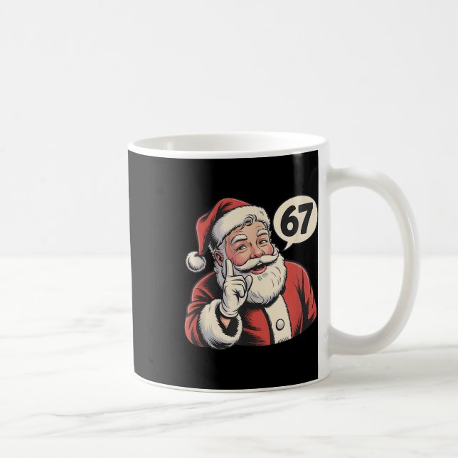 Caneca De Café 67 Santa Christmas Six Seven Meme  (Direita)