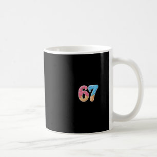 Caneca De Café 67 Seis Sete 6 7 Meme Sorvete Gotejamento Frente E