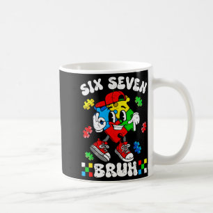 Caneca De Café 67 seis sete bruh conscientização do autismo quebr