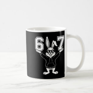 Caneca De Café 67 seis sete coelho fofo com óculos de sol