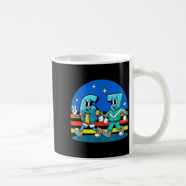 Caneca De Café 67 Seis Sete Design Divertido Meme Kids Escola  (Direita)