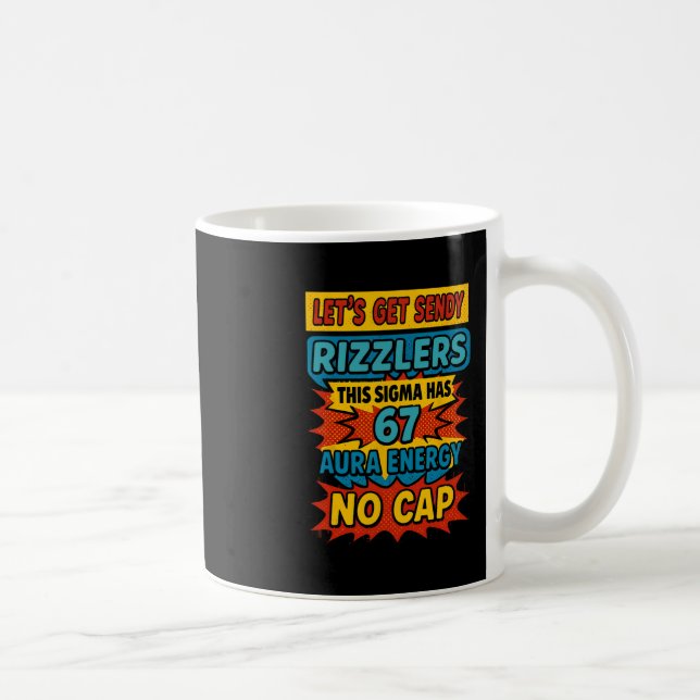 Caneca De Café 67 Seis Sete Enviar Design de Meme Divertido 6 7 S (Direita)