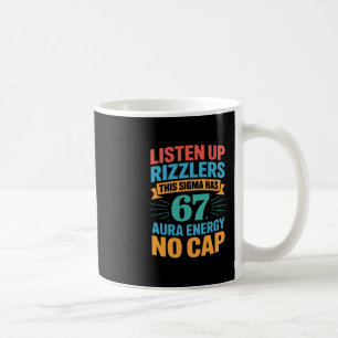 Caneca De Café 67 Seis Sete Enviar Design de Meme Engraçado 6 7 S