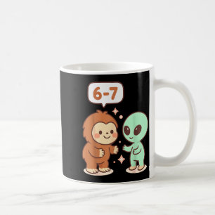 Caneca De Café 67 Seis Sete Meme Engraçado Bigfoot Alien Sasquatc