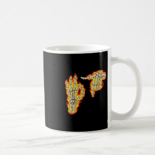 Caneca De Café 67 Seis Sete Meme Esqueleto Fogo Vintage Rock Fest