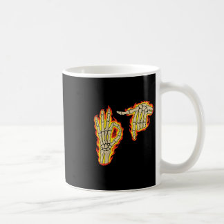 Caneca De Café 67 Seis Sete Meme Esqueleto Fogo Vintage Rock Fest