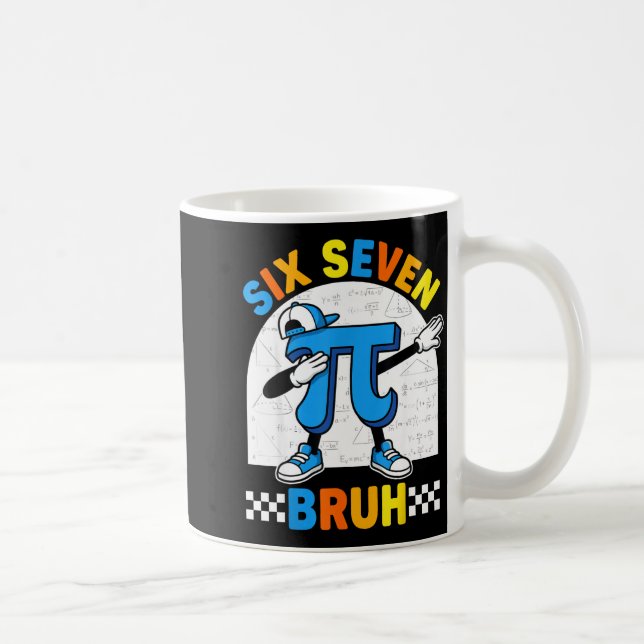 Caneca De Café 67 seis sete meme matemática dia engraçado profess (Direita)
