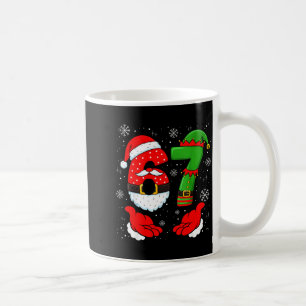 Caneca De Café 67 Seis Sete Papai Noel Engraçado Mão 6 7 Meme Nat