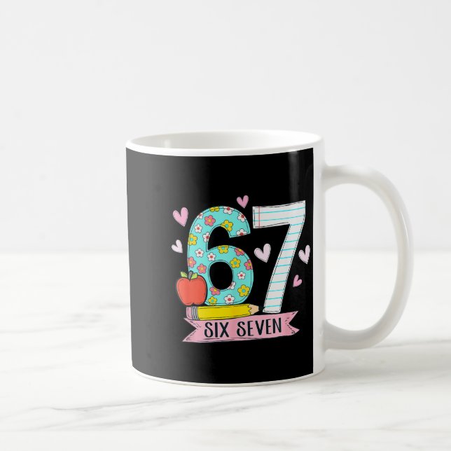 Caneca De Café 67 Shirt For Teachers 67 Meme Women Teacher Six Se (Direita)