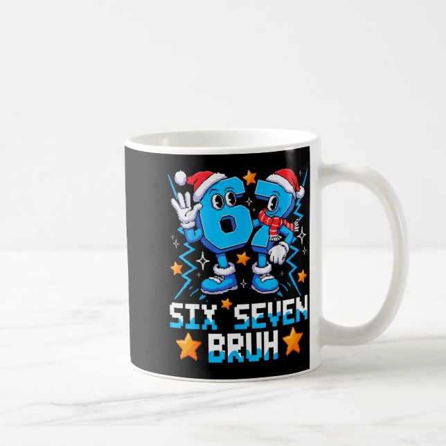Caneca De Café 67 Six Seven Christmas Bruh Funny Italian Brainrot (Direita)