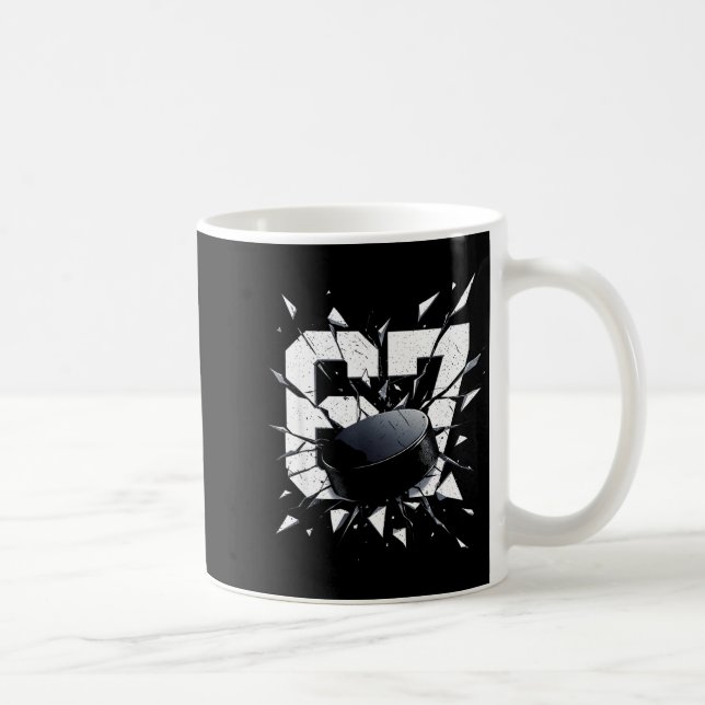 Caneca De Café 67 Six Seven Hockey Gen Alpha Brainrot Meme  (Direita)