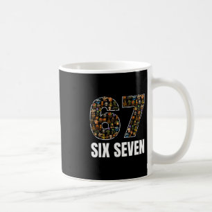 Caneca De Café 67 Six Seven Italian Brainrot Gíria Gen Alpha Meme