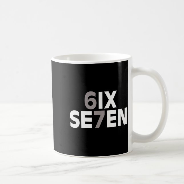 Caneca De Café 67 Six Seven Meme Funny Gen Alpha Slang Teens Kids (Direita)