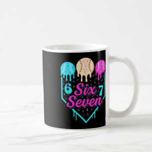 Caneca De Café 67 Sorvete Beisebol Gotejamento Placa Caseira Seis