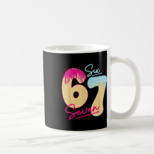 Caneca De Café 67 Sorvete Drip Meme Engraçado Seis Sete Geração A
