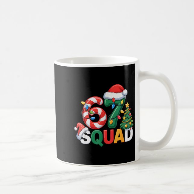 Caneca De Café 67 Squad Squad Teacher Christmas Design Funny 67  (Direita)