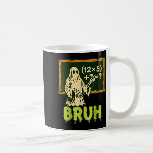 Caneca De Café 67 Teacher Halloween Ghost Six Seven Meme Brainrot (Direita)