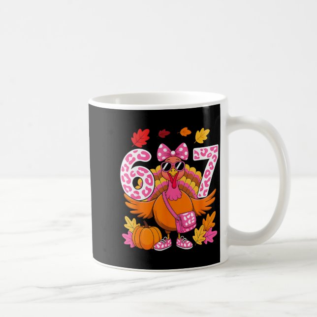 Caneca De Café 67 Thanksgiving Funny Turkey 67 Turkey Six Seven G (Direita)