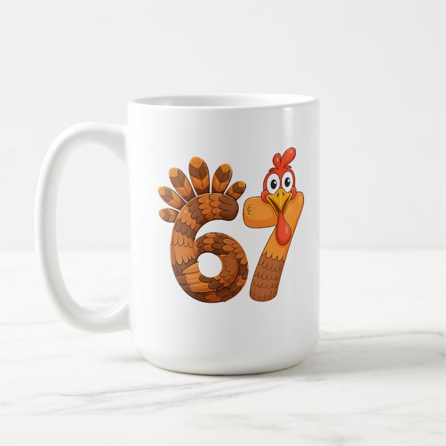 Caneca De Café 67 turkey thanksgiving funny (Esquerda)