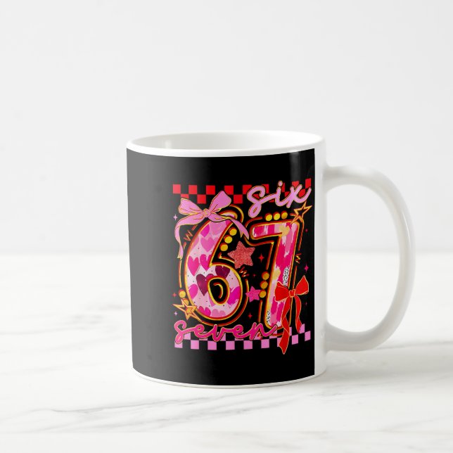 Caneca De Café 67 Valentine Day 6 7 Meme Six Seven Girl Kids  (Direita)