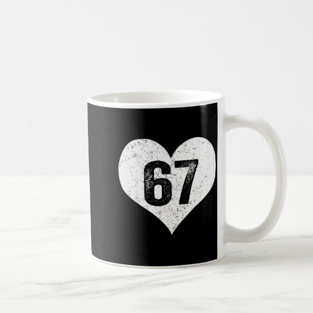Caneca De Café 67 Valentine Funny Six Seven 6 7 Meme Gen Alpha Sl (Direita)