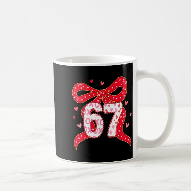 Caneca De Café 67 Valentine Vibes Coquette Bow Girl  (Direita)