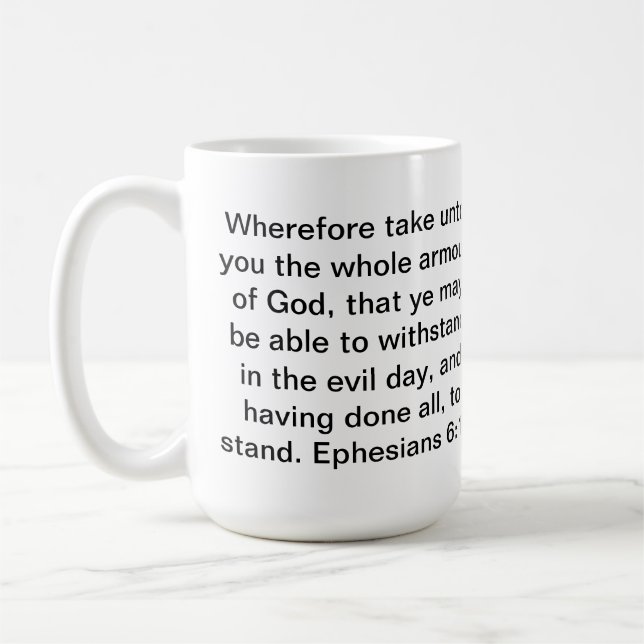 Caneca De Café 6:13 de Ephesians (Esquerda)