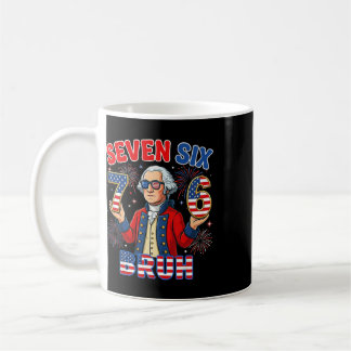 Caneca De Café 6-7 7-6 Sete Seis George Washington Engraçado 4 De