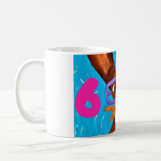 Caneca De Café 6 7 Basset Hound underwater with fish  (Esquerda)