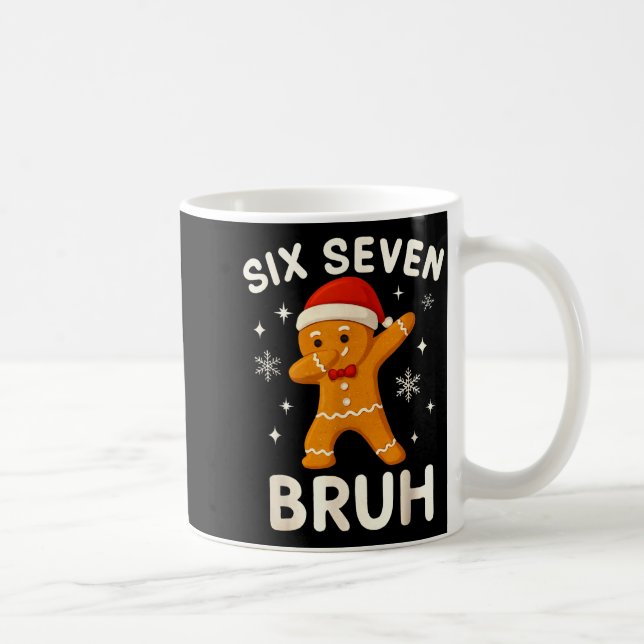 Caneca De Café 6 7 Bruh Christmas Gingerbread 67 Brainrot Boys Fu (Direita)