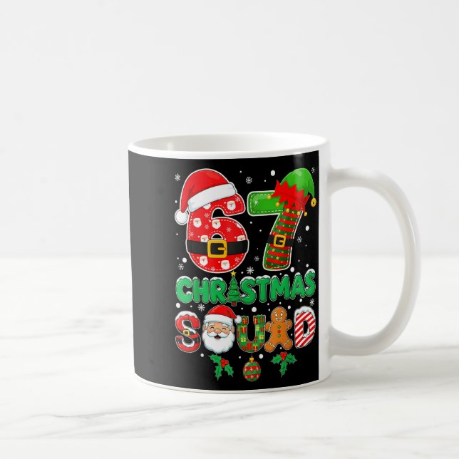Caneca De Café 6-7 Christmas Squad Funny 67 Six Seven Meme Xmas 6 (Direita)