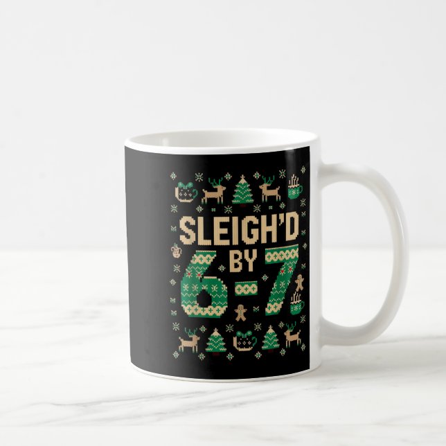 Caneca De Café 6-7 Christmas Ugly Sweater Six Seven Xmas 67 Meme  (Direita)